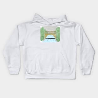 In Which Piglet and Pooh Play Pooh Sticks Kids Hoodie